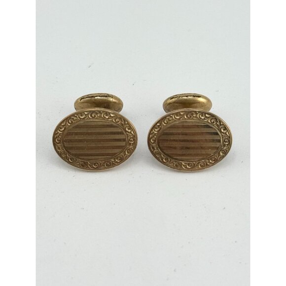 Vintage estate Krementz plated cuff links - Picture 4 of 5